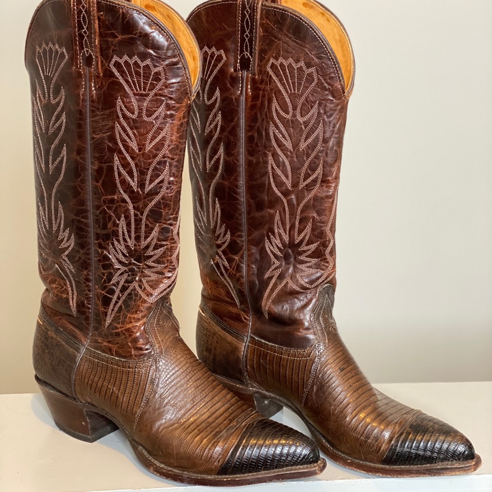 J Chisholm Lizard Cowboy Boot, size 9